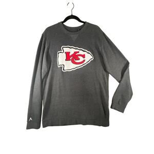 Antigua, NFL Kansas City Chiefs Gray L/S Light Performance Sweater, Size L